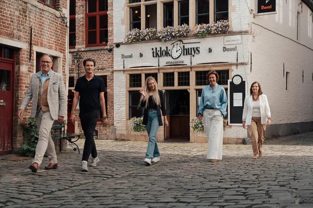 Het team van Wolff Real Estate in de historische binnenstad van Gent